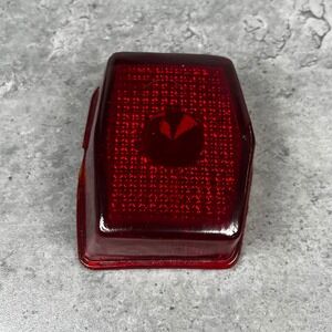 VTG Red Tail Light Lens Replacement T334 R or L Textured Thick Glass 3.5"W x 3"T